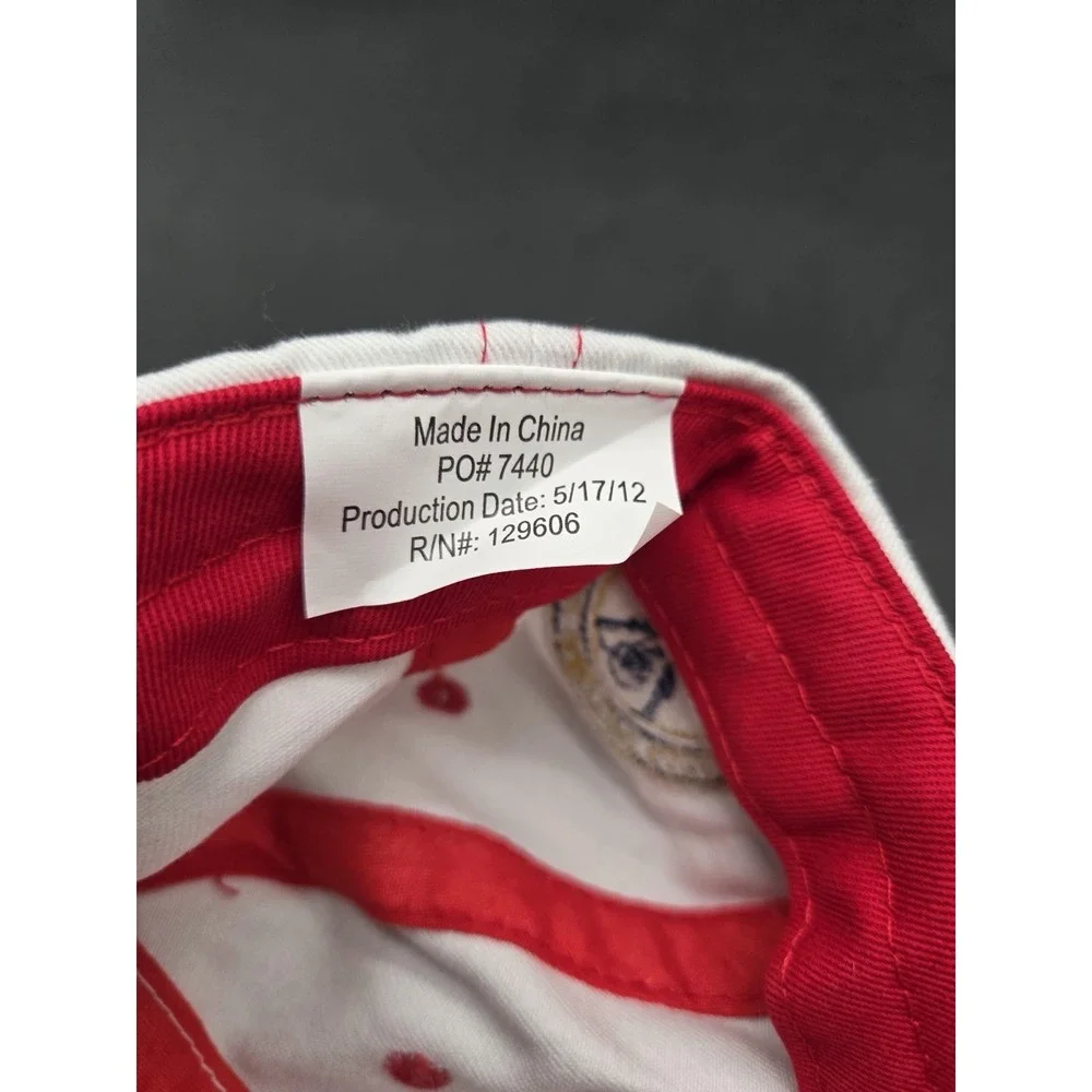 US Kids Golf White Red Embroidered Adjustable Baseball Cap Youth L/XL PGA Logo